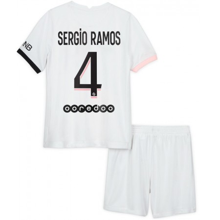 Fußballtrikots Paris Saint-Germain Sergio Ramos 4 Kinder 2021-2022 Kurzarm Auswärts-trikot kaufen 